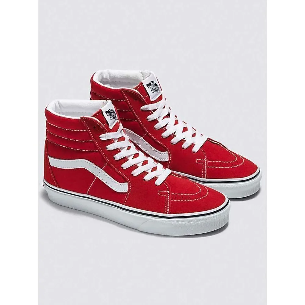VANS Kids’s US13.5 Red Classic Sk8-Hi® High-Top Sneakers Shoes